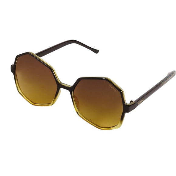 KOMONO Bonnie Expressionist Sunglasses (NEW) black gold - Picture 2 of 10